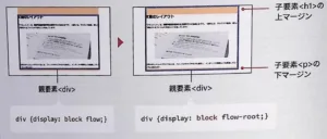 flow-rootでmarginのはみ出しを防ぐ効果