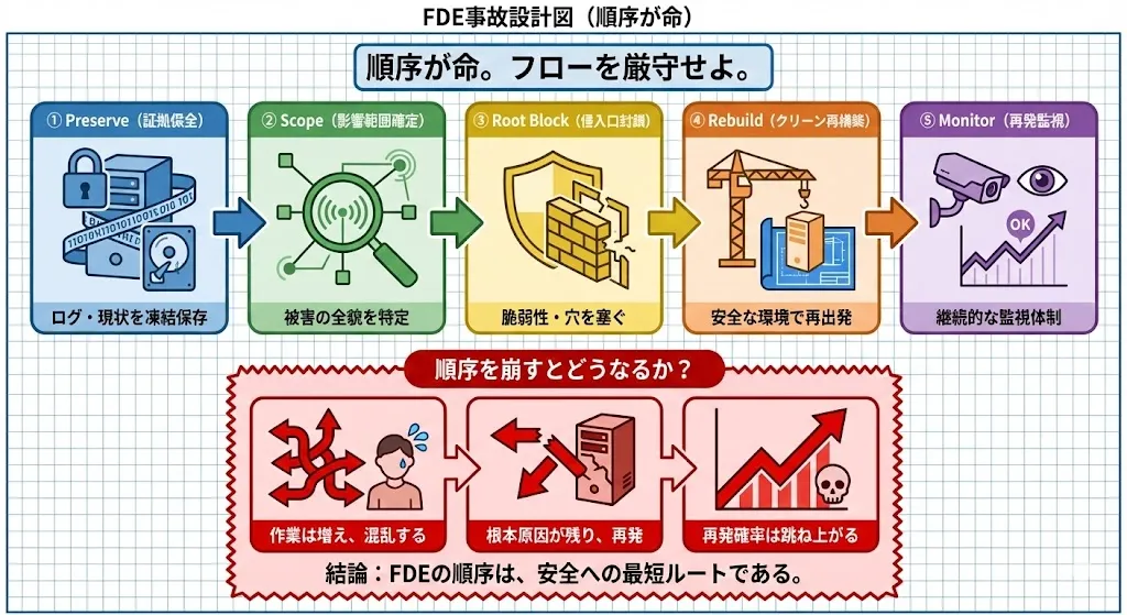 FDE事故設計図（順序が命）