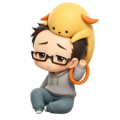 対応範囲外の内容を案内するちびキャラクター